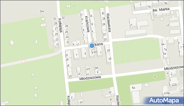 Bytom, Orkana Władysława, 3, mapa Bytomia