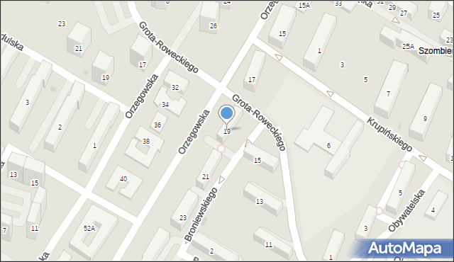 Bytom, Orzegowska, 19, mapa Bytomia
