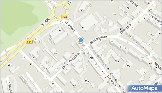 Chełm, Orlicz-Dreszera Gustawa, gen., 2, mapa Chełma