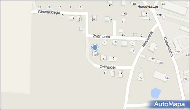 Chełm, Orlińskiej Wandy, 10, mapa Chełma