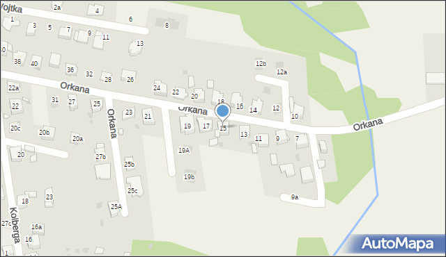 Chełm Śląski, Orkana Władysława, 15, mapa Chełm Śląski