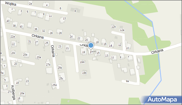 Chełm Śląski, Orkana Władysława, 17, mapa Chełm Śląski