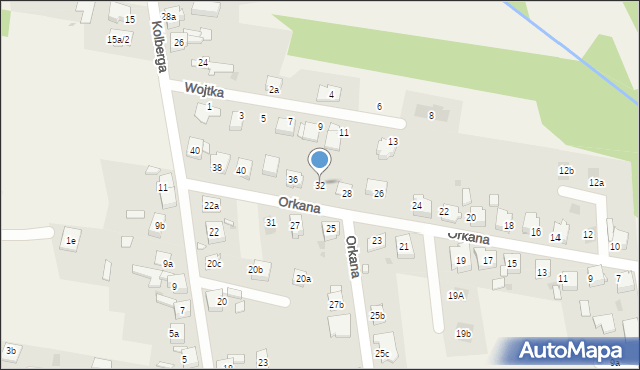 Chełm Śląski, Orkana Władysława, 32, mapa Chełm Śląski