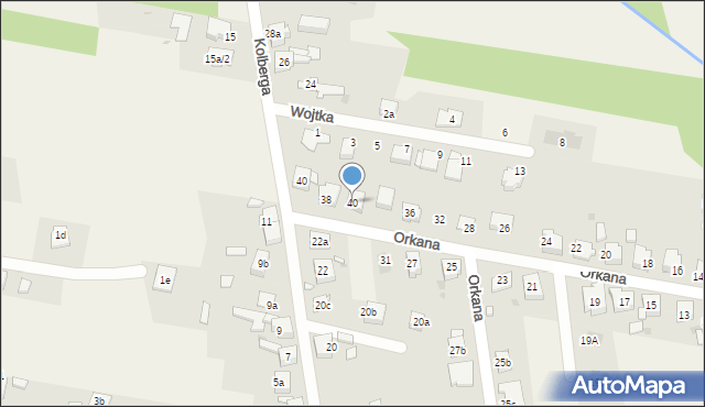 Chełm Śląski, Orkana Władysława, 40, mapa Chełm Śląski