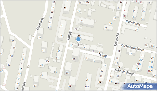 Chorzów, Orląt, 8, mapa Chorzów