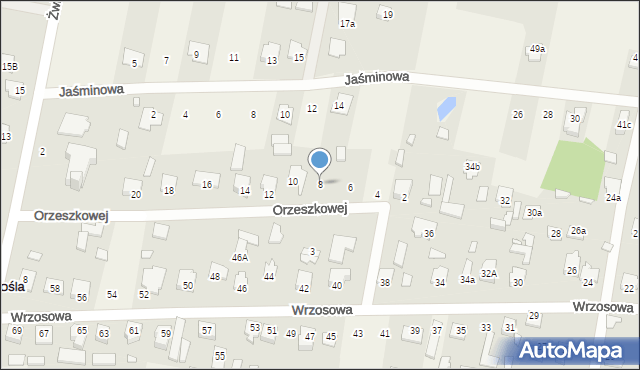 Chrośla, Orzeszkowej Elizy, 8, mapa Chrośla