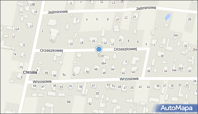 Chrośla, Orzeszkowej Elizy, 9, mapa Chrośla