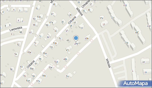 Chrzanów, Orkana Władysława, 47b, mapa Chrzanów