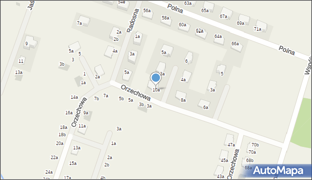 Chrząstawa Mała, Orzechowa, 10a, mapa Chrząstawa Mała