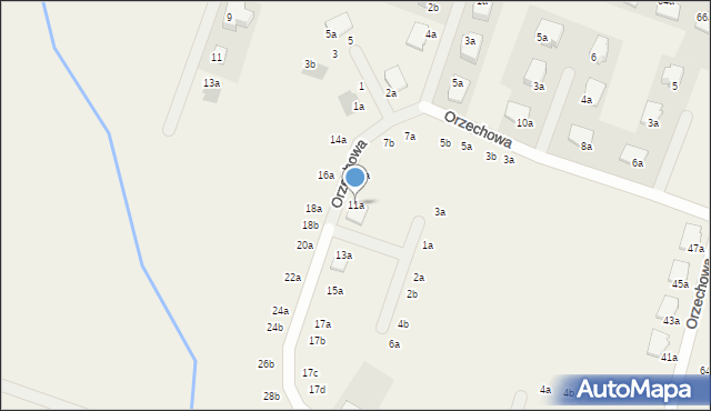 Chrząstawa Mała, Orzechowa, 11a, mapa Chrząstawa Mała