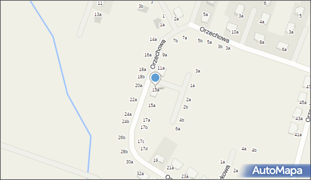 Chrząstawa Mała, Orzechowa, 13a, mapa Chrząstawa Mała