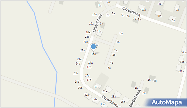 Chrząstawa Mała, Orzechowa, 15a, mapa Chrząstawa Mała