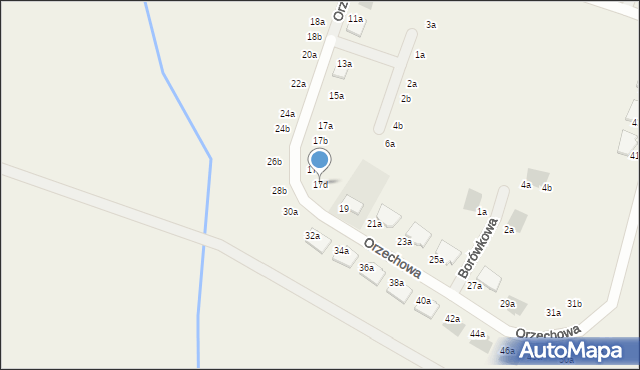 Chrząstawa Mała, Orzechowa, 17d, mapa Chrząstawa Mała