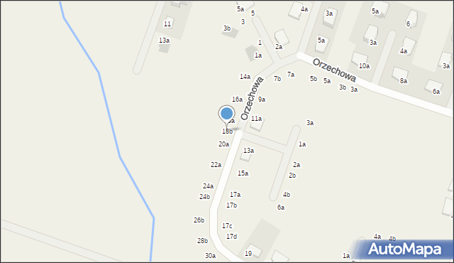 Chrząstawa Mała, Orzechowa, 18b, mapa Chrząstawa Mała