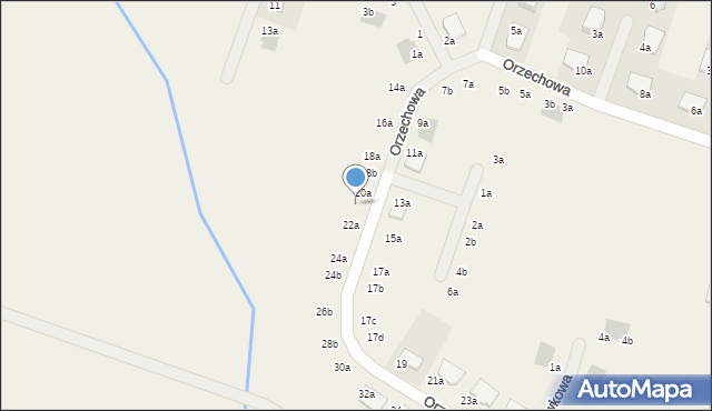 Chrząstawa Mała, Orzechowa, 20b, mapa Chrząstawa Mała