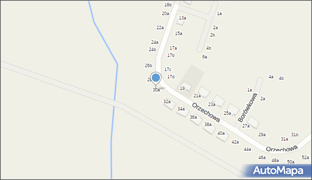 Chrząstawa Mała, Orzechowa, 30a, mapa Chrząstawa Mała