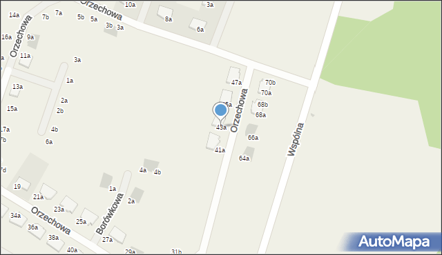 Chrząstawa Mała, Orzechowa, 43a, mapa Chrząstawa Mała