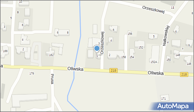 Chwaszczyno, Orzeszkowej Elizy, 1, mapa Chwaszczyno