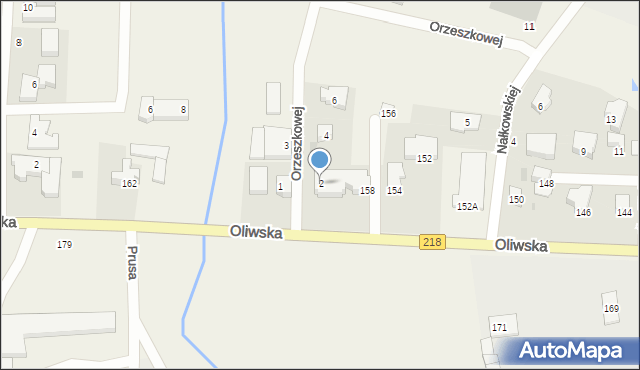 Chwaszczyno, Orzeszkowej Elizy, 2, mapa Chwaszczyno