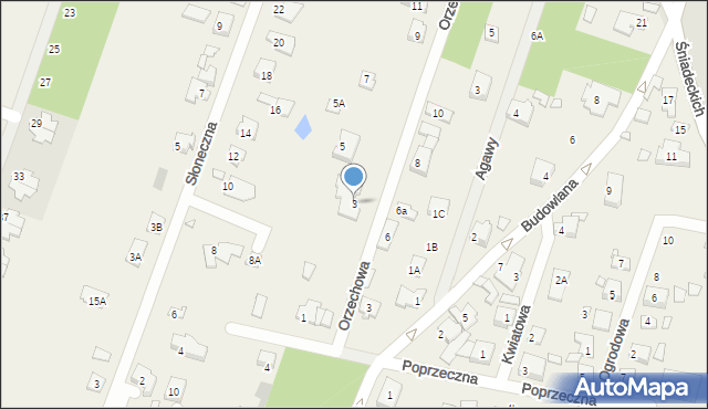 Chyliczki, Orzechowa, 3, mapa Chyliczki