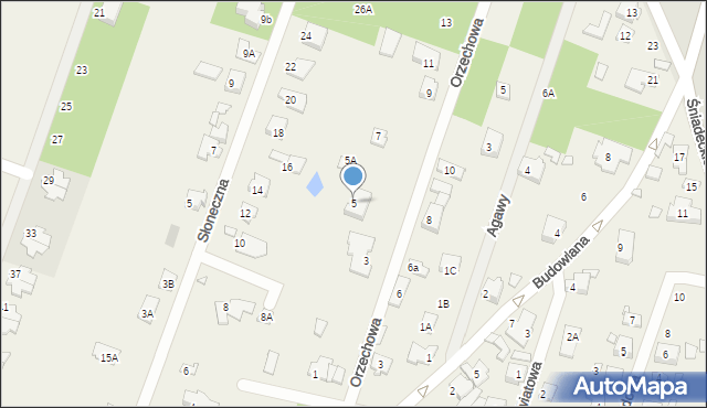 Chyliczki, Orzechowa, 5, mapa Chyliczki