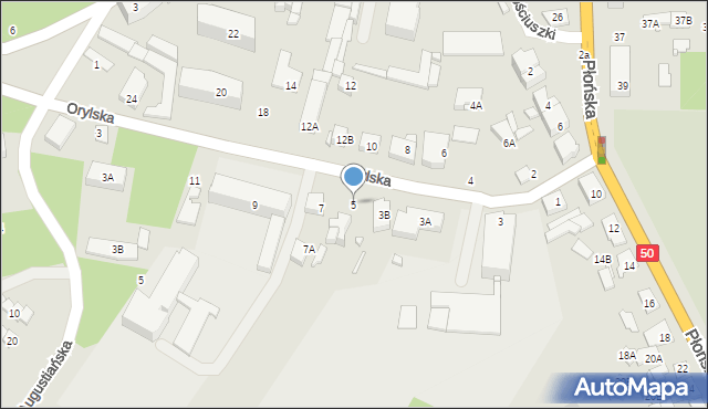 Ciechanów, Orylska, 5, mapa Ciechanów