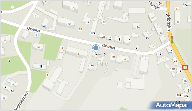 Ciechanów, Orylska, 7, mapa Ciechanów