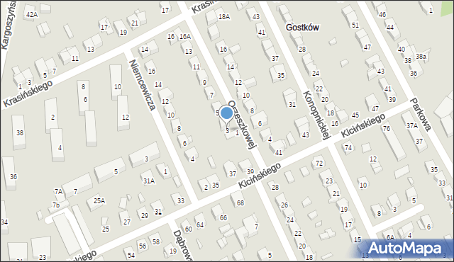 Ciechanów, Orzeszkowej Elizy, 3, mapa Ciechanów