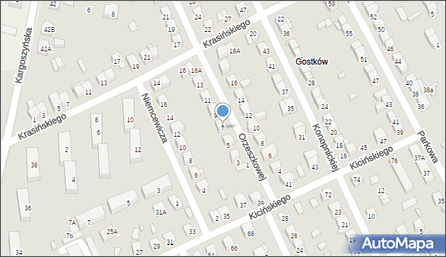 Ciechanów, Orzeszkowej Elizy, 7, mapa Ciechanów