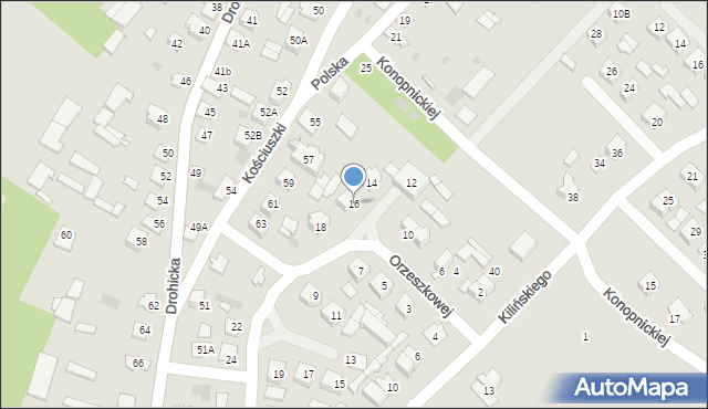 Ciechanowiec, Orzeszkowej Elizy, 16, mapa Ciechanowiec