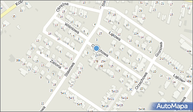 Ciechocinek, Orzechowa, 17, mapa Ciechocinek