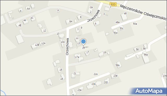 Ćwiklice, Orzechowa, 15, mapa Ćwiklice