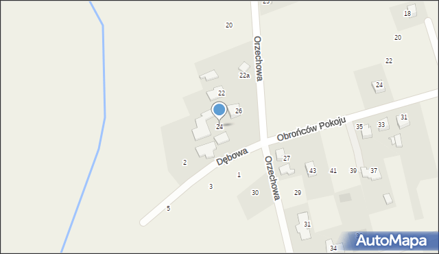 Ćwiklice, Orzechowa, 24, mapa Ćwiklice