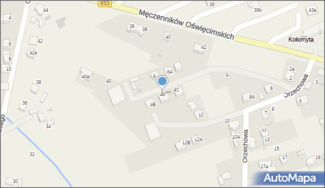 Ćwiklice, Orzechowa, 4d, mapa Ćwiklice