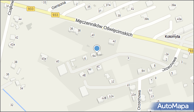 Ćwiklice, Orzechowa, 6b, mapa Ćwiklice