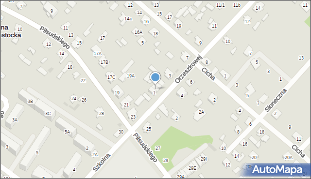 Czarna Białostocka, Orzeszkowej Elizy, 1/1, mapa Czarna Białostocka