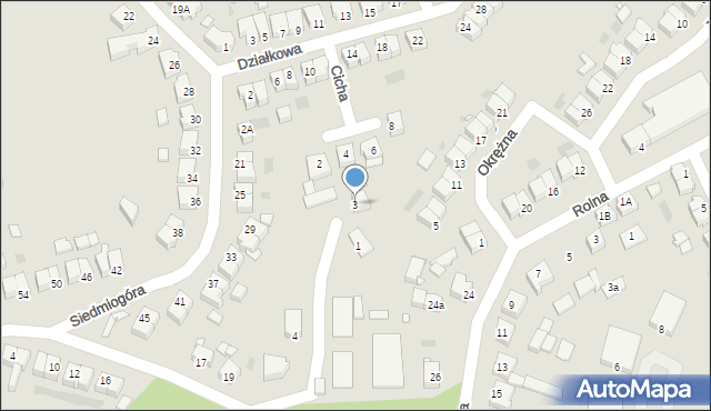 Czarnków, Orzechowa, 3, mapa Czarnków