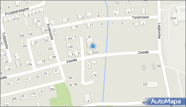 Czechowice-Dziedzice, Orchidei, 2, mapa Czechowic-Dziedzic