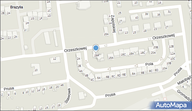 Czeladź, Orzeszkowej Elizy, 14A, mapa Czeladź