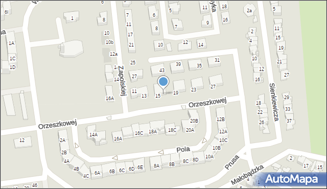 Czeladź, Orzeszkowej Elizy, 17, mapa Czeladź