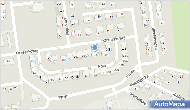 Czeladź, Orzeszkowej Elizy, 18C, mapa Czeladź