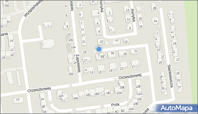 Czeladź, Orzeszkowej Elizy, 45, mapa Czeladź