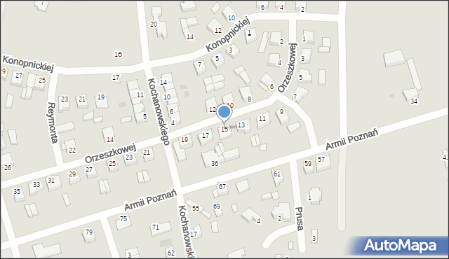 Czerniejewo, Orzeszkowej Elizy, 15, mapa Czerniejewo