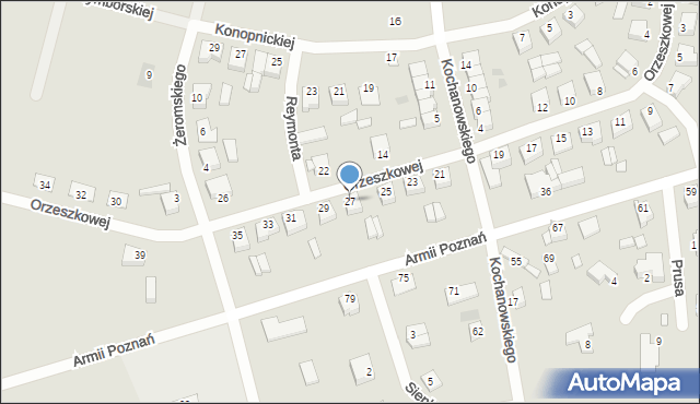 Czerniejewo, Orzeszkowej Elizy, 27, mapa Czerniejewo