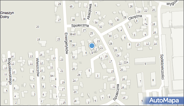 Częstochowa, Orłowskiego, 4, mapa Częstochowy