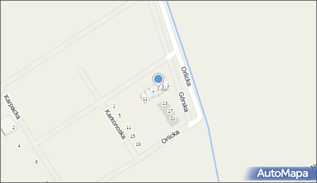 Dąbrowa, Orlicka, 5, mapa Dąbrowa