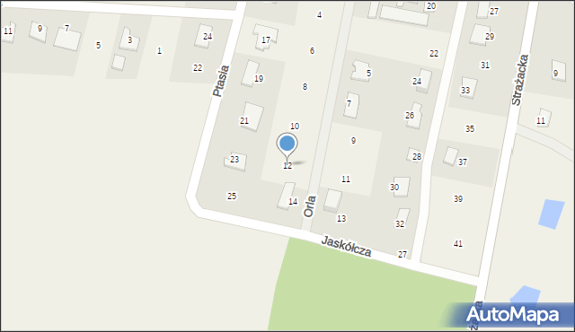 Dąbrowa Chełmińska, Orla, 12, mapa Dąbrowa Chełmińska