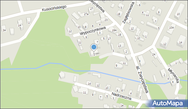 Dąbrowa Górnicza, Orzechowa, 1, mapa Dąbrowa Górnicza