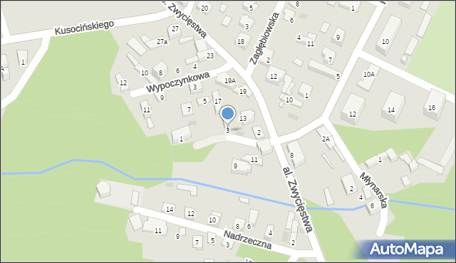 Dąbrowa Górnicza, Orzechowa, 3, mapa Dąbrowa Górnicza