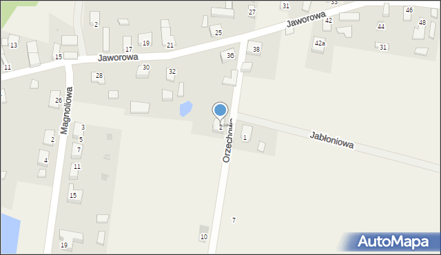 Dębno, Orzechowa, 2, mapa Dębno